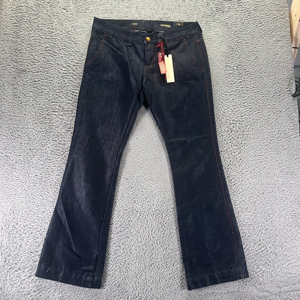 Express Stella Jeans Women 10 Blue Cotton Denim Bootcut Western Cowgirl Workwear